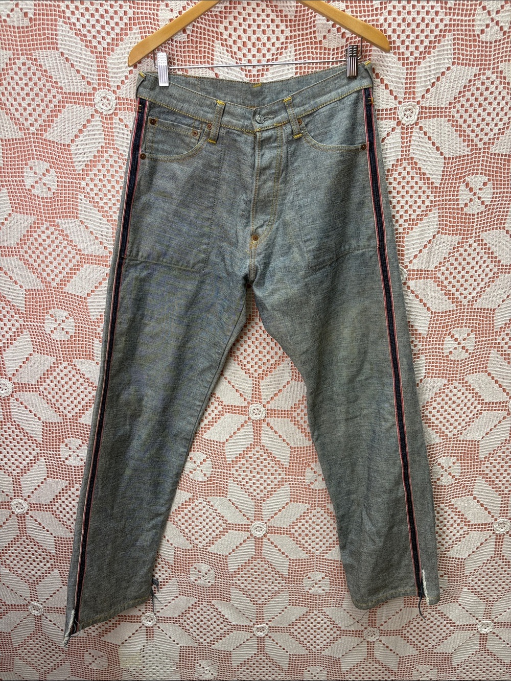 Evisu Y2K Selvedge Jeans Size 32 Embroidered Gull